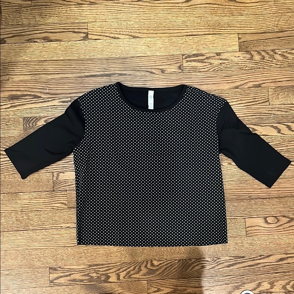 Lululemon Black and White Polka Dot Top